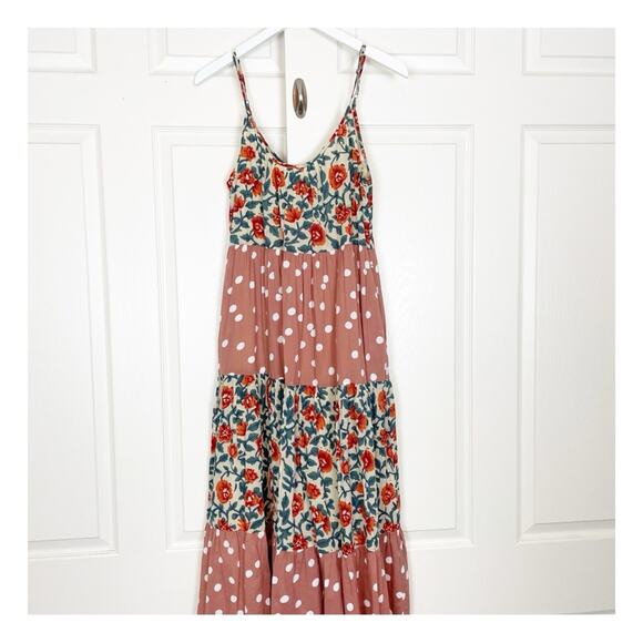 Roller Rabbit Dakota Floral Polka Dot Slip Maxi Sun Dress Lined NWOT - Picture 2 of 10